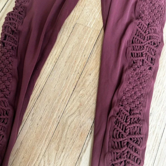 carbon38 tanjung‎ sayang crochet legging mauve womens 7/8 - Picture 3 of 8